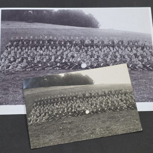 WWI Imperial German Military 119th Regiment Pickelhaube Spike Helmet Soldiers RPPC Postcard w Photo