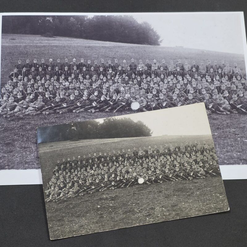 20261006_143144 WWI Imperial German Military 119th Regiment Pickelhaube Spike Helmet Soldiers RPPC Postcard w Photo