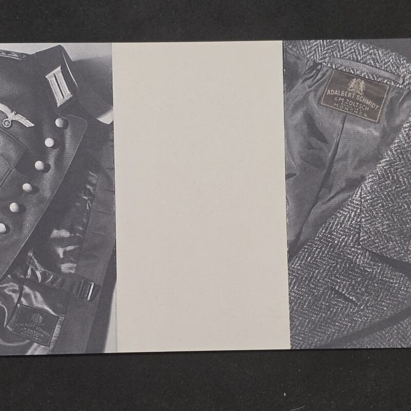 20261006_143911 WW2 German Tailor Advertising Card Postcard Military Uniform Schmidt Munich