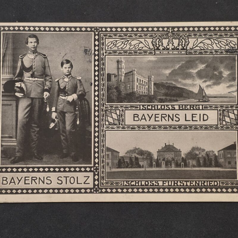 1911 King Ludwig II Bavaria Otto Schloss Berg Memorial Postcard German Bavarian