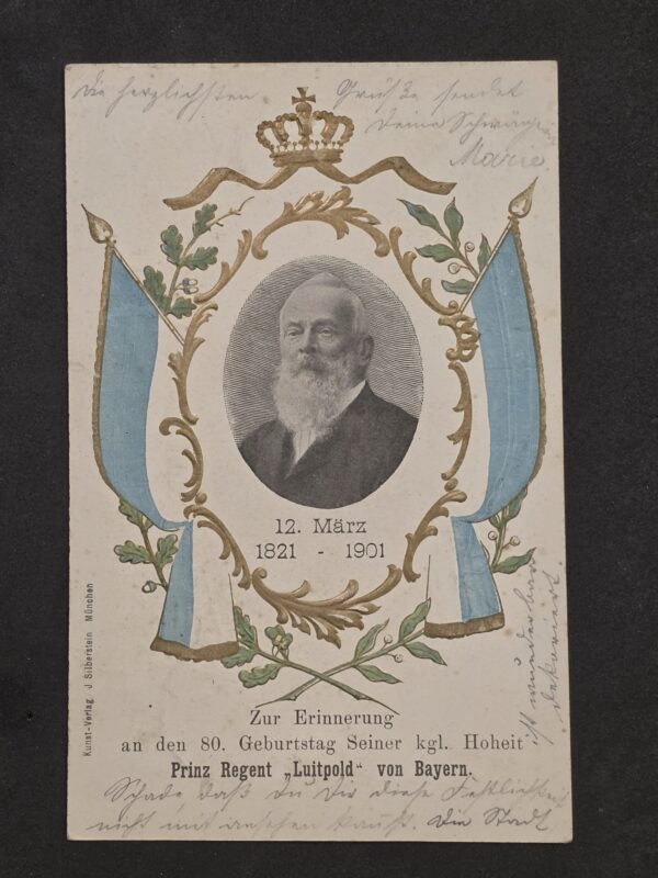 20261006_145435 1901 Prince Regent Luitpold Bavaria 80th Birthday Embossed German Postcard