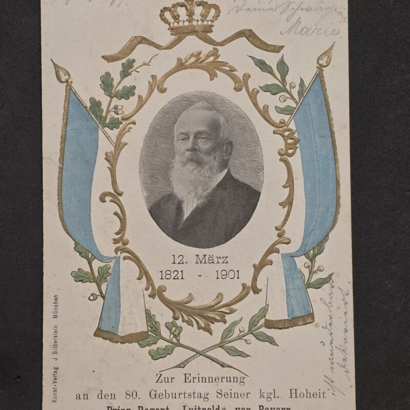 20261006_145435 1901 Prince Regent Luitpold Bavaria 80th Birthday Embossed German Postcard