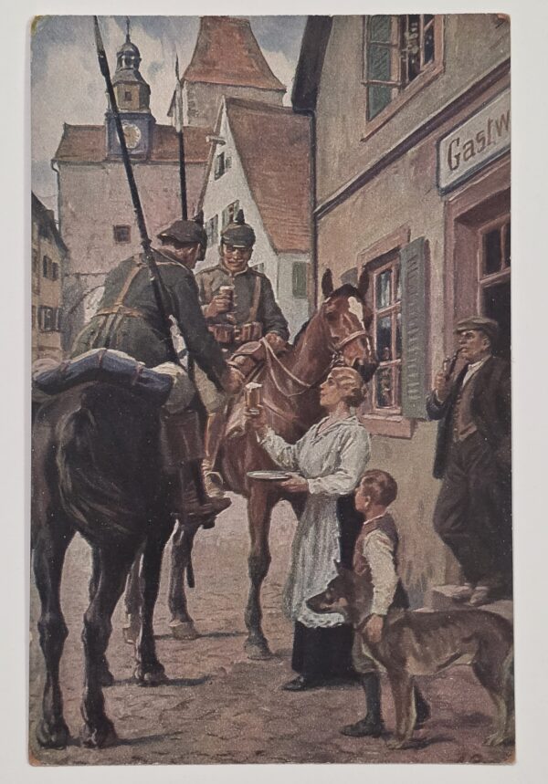 20261006_145508 WWI 1916 Imperial German Soldiers Red Cross Feldpost Postcard Bavarian Landsturm