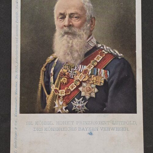 1900 Prince Regent Luitpold Bavaria Military War Medals Color German Postcard
