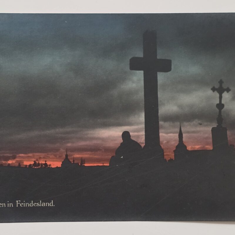 20261006_150247 WWI Imperial German Fallen Soldier Enemy Territory 1914 Military Grave Postcard