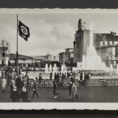20261007_154554 WWII German Third Reich NSDAP DAF Photo Nazi Swastika Flags 1930s Exhibition Fair Fountain