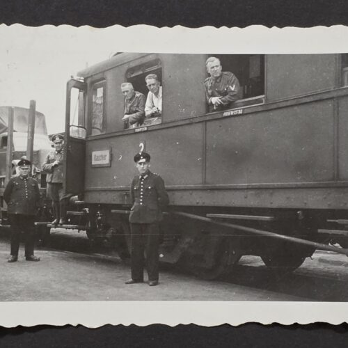 WW2 German Wehrmacht Officers Reichsbahn Railway Hospital Train to Russia Photo