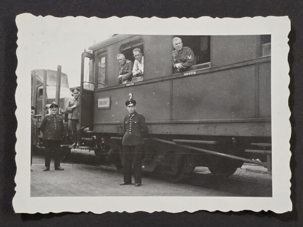 WW2 German Wehrmacht Officers Reichsbahn Railway Hospital Train to Russia Photo