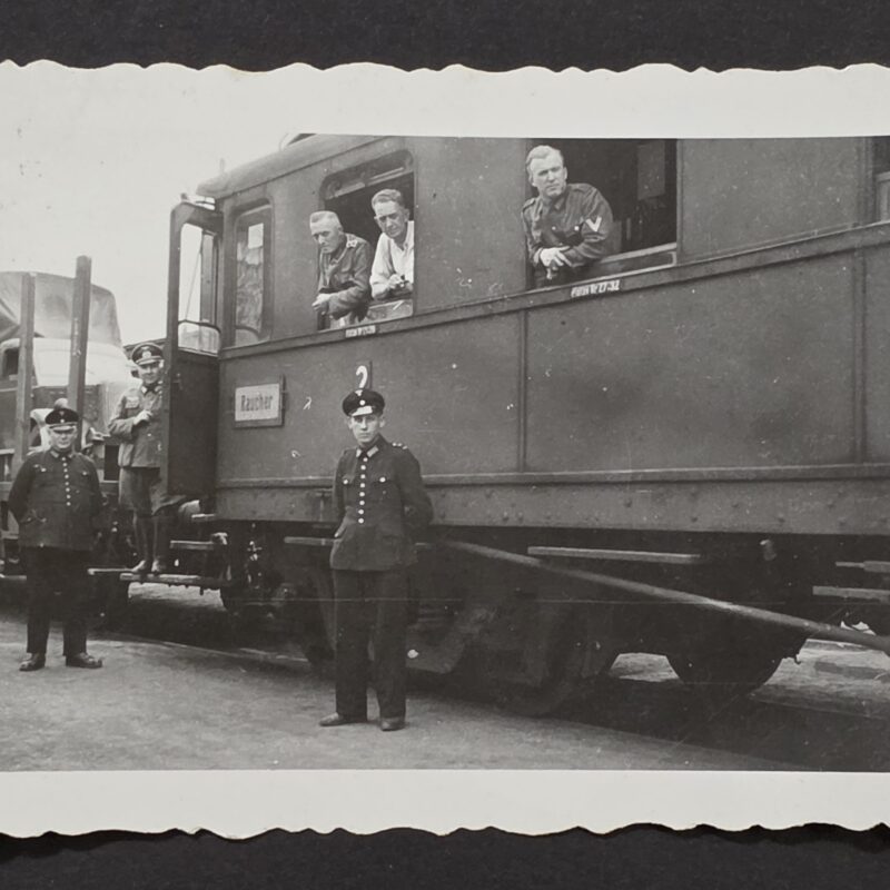 20261007_154927 WW2 German Wehrmacht Officers Reichsbahn Railway Hospital Train to Russia Photo