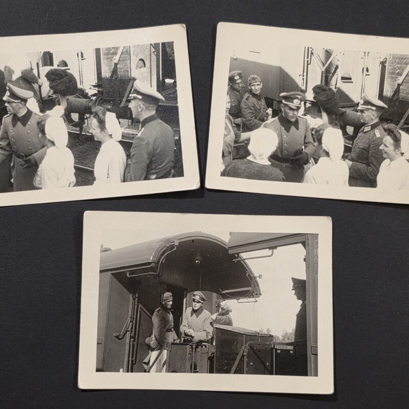 WEHRMACHT OFFICER W DRK Red Cross Nurses Deutsche Reichsbahn Train WW2 German Military Photo lot