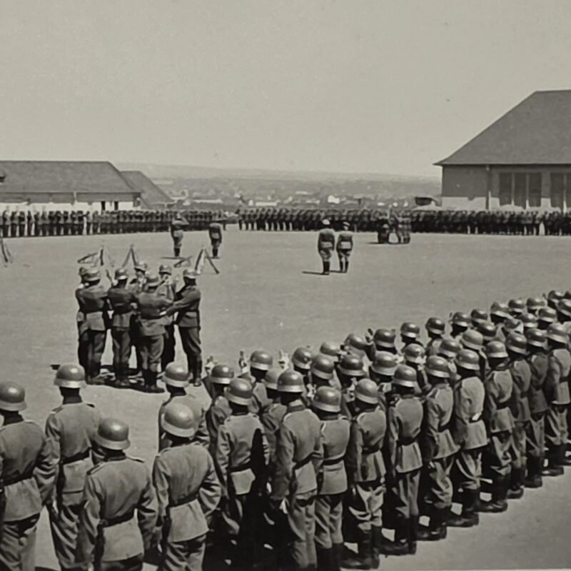 20261007_155528 WWII WW2 German Wehrmacht Steel Helmet Soldiers Swearing In Oath Ceremony Photo