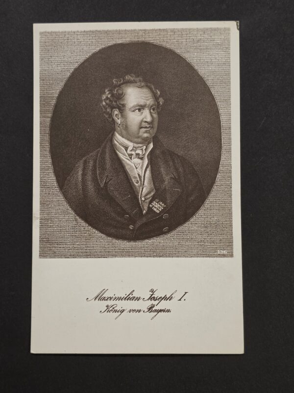 Imperial German Postcard King Maximilian Joseph I Bavaria Royalty Portrait
