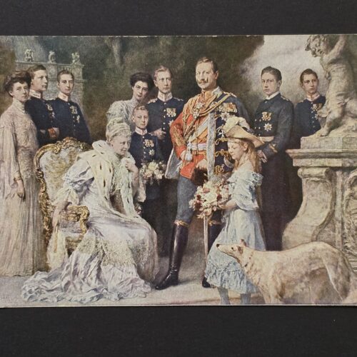 20261007_162040 Antique 1906 Imperial German Kaiser Wilhelm II Royal Family Portrait Postcard
