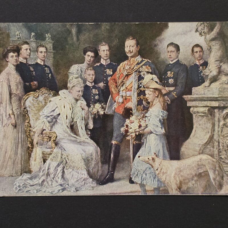 20261007_162040 Antique 1906 Imperial German Kaiser Wilhelm II Royal Family Portrait Postcard