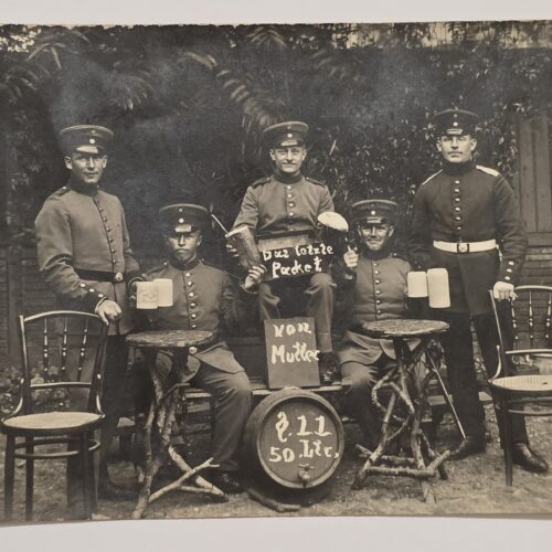 20261007_162113 1913 Imperial German Soldiers Metz Beer Drinking Military Photo Postcard