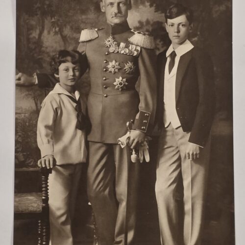 WW1 Imperial German 1914 Bavarian Crown Prince Rupprecht Sons Royalty Military Postcard