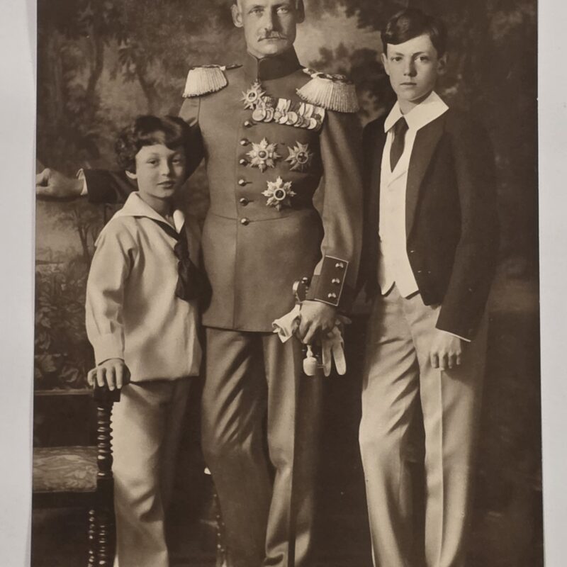 20261007_162211 WW1 Imperial German 1914 Bavarian Crown Prince Rupprecht Sons Royalty Military Postcard
