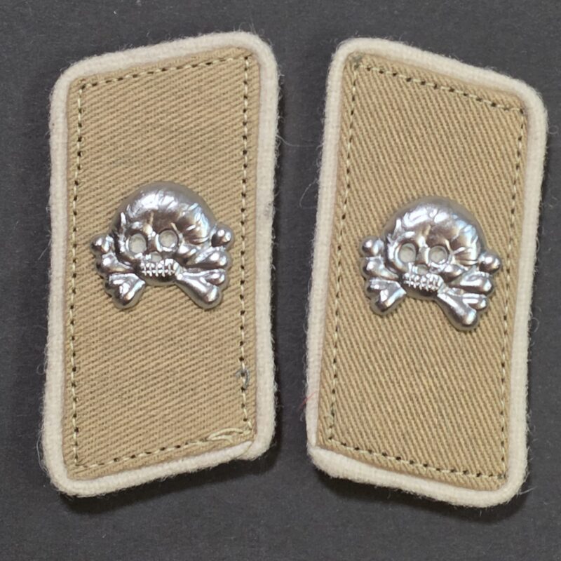20261008_201306 DAK Afrika Korps Panzer Tank Armored Division WW2 German Collar tabs w Totenkopf Skulls