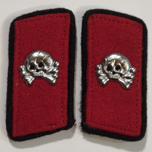 20261008_201428 HEER Artillery Panzer Tank Armored Division WW2 German Collar tabs w Totenkopf Skulls