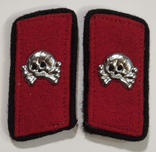 20261008_201428 HEER Artillery Panzer Tank Armored Division WW2 German Collar tabs w Totenkopf Skulls