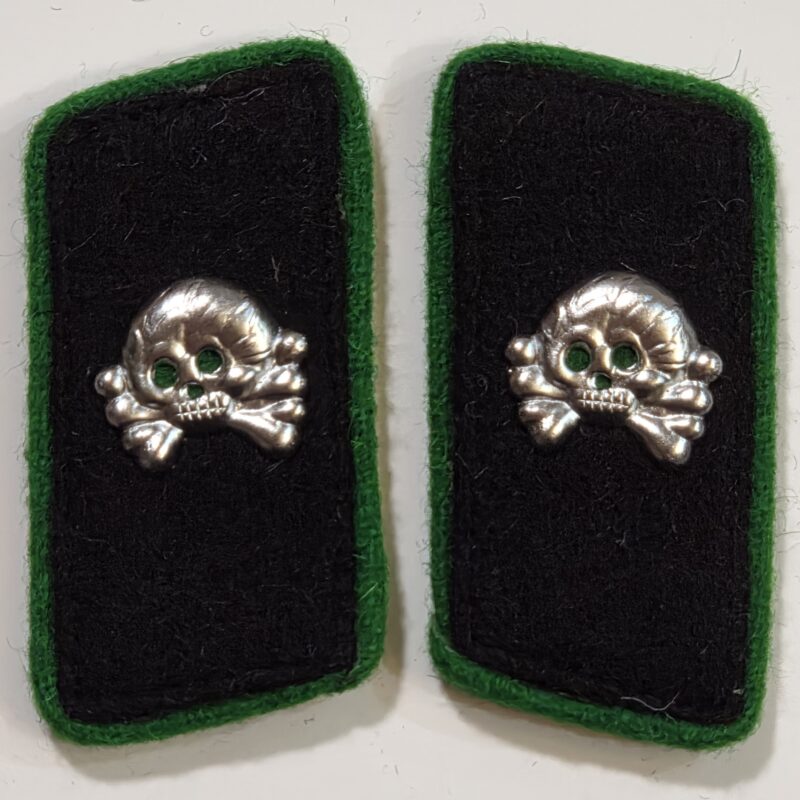 Panzer-Grenadier Polizei Police Panzer Tank Armored Division WW2 German Collar tabs w Totenkopf Skulls