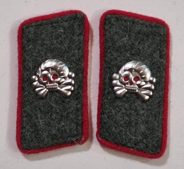 20261008_202505 Wehrmacht Heer STUG Panzer Tank Armored Division WW2 German Collar tabs w Totenkopf Skulls