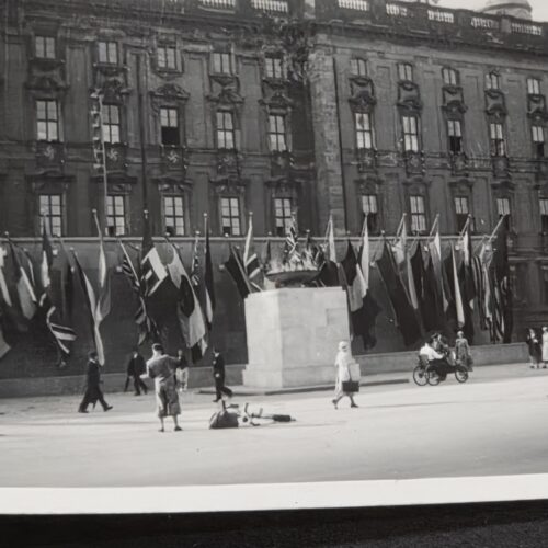 20261010_130235 Altar of Nations 1936 Nazi German Berlin Olympics Photo – International Flags & Nazi Swastikas – Third Reich Germany