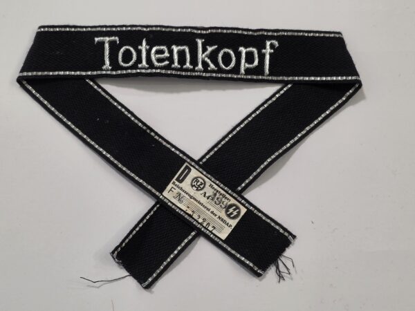 20261010_141548 WWII SS Totenkopf Officers Cuff Title 3rd SS Panzer Division Deaths Head Unit RZM Tag