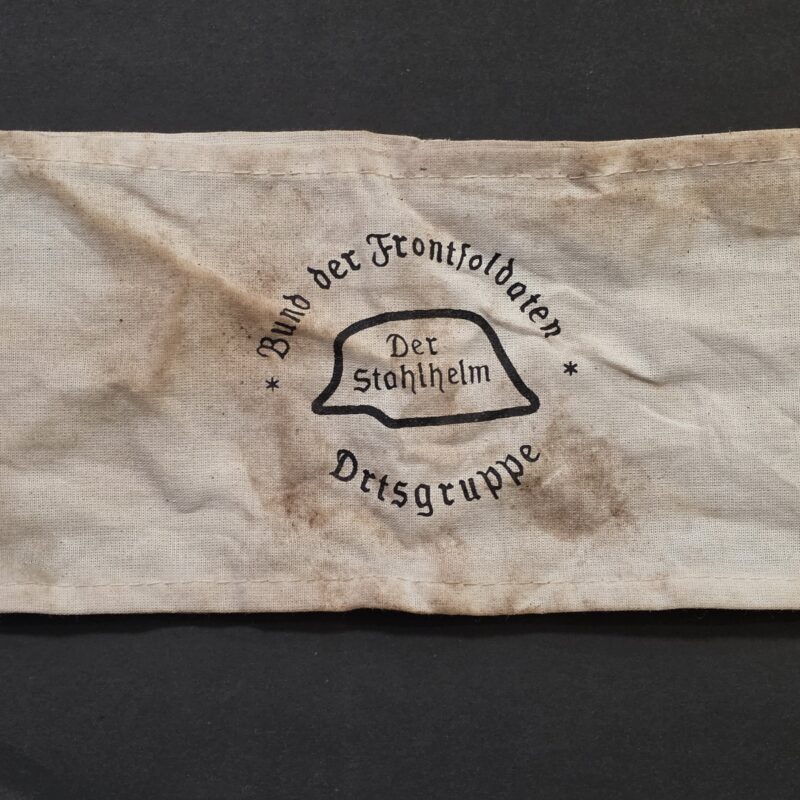 WW1 - WW2 German Der Stahlhelm Steel Helmet Bund der Frontsoldaten Veterans Org Armband