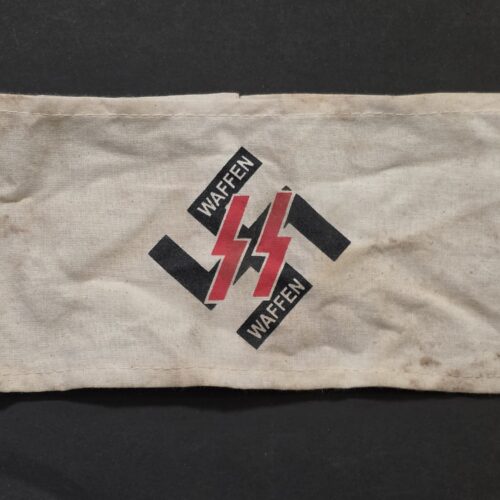20261010_175349 WWII Nazi German Third Reich Waffen-SS Swastika Armband – Red SS Runes
