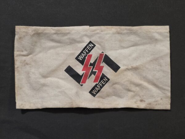 20261010_175349 WWII Nazi German Third Reich Waffen-SS Swastika Armband – Red SS Runes