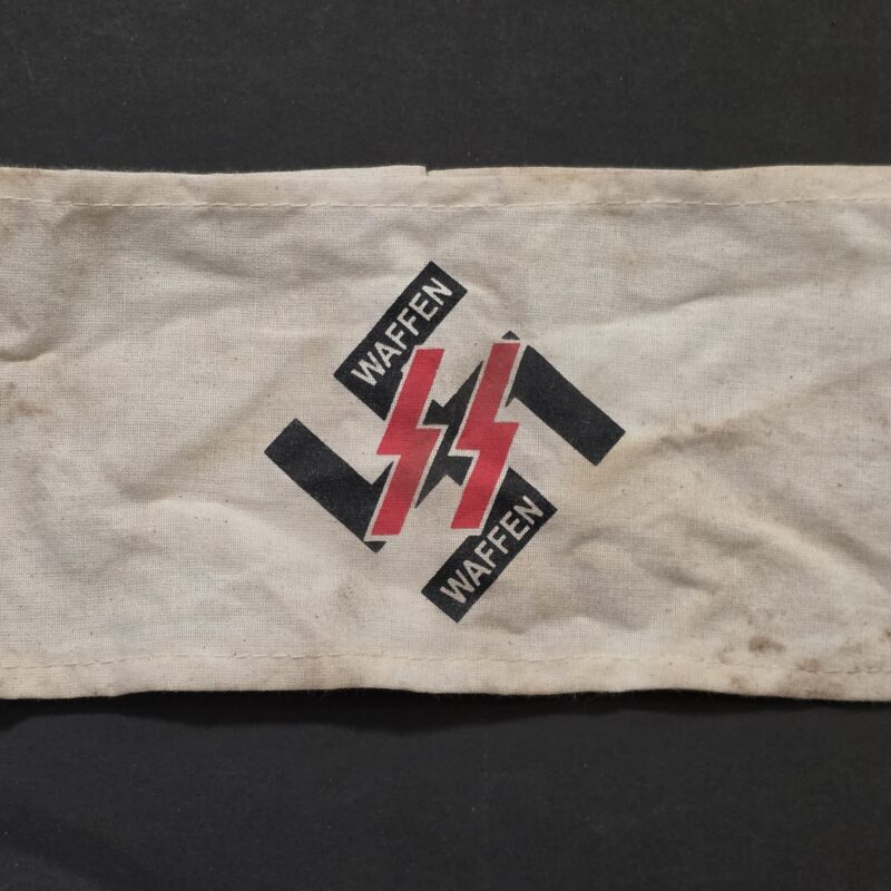 20261010_175349 WWII Nazi German Third Reich Waffen-SS Swastika Armband – Red SS Runes