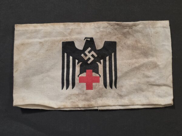 WWII Nazi German DRK Red Cross Eagle w Swastika Medics Armband
