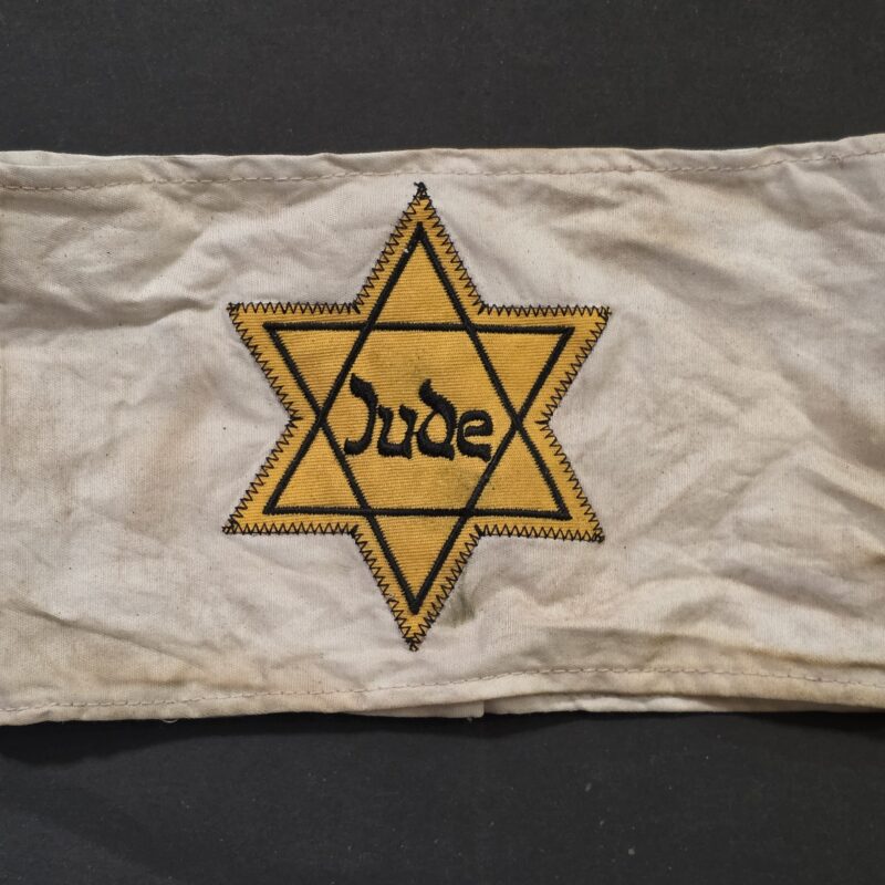20261010_175552 WWII Nazi German Jewish Holocaust Ghetto Identification Armband – Yellow Star of David “Jude”