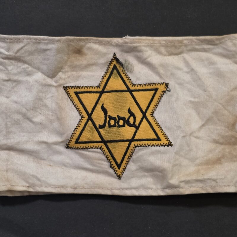 20261010_175623 WWII Nazi German Occupied Netherlands Dutch Jewish Holocaust JOOD Yellow Star of David Armband