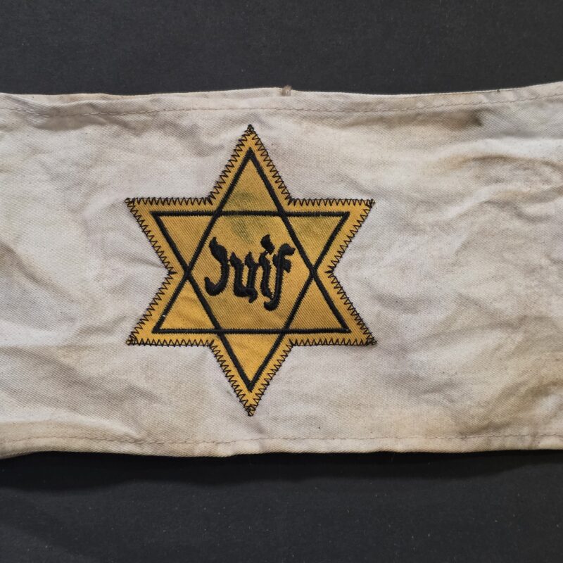 20261010_175741 WWII Nazi German Jewish Holocaust Ghetto Identification Armband – “Juif” French Jew