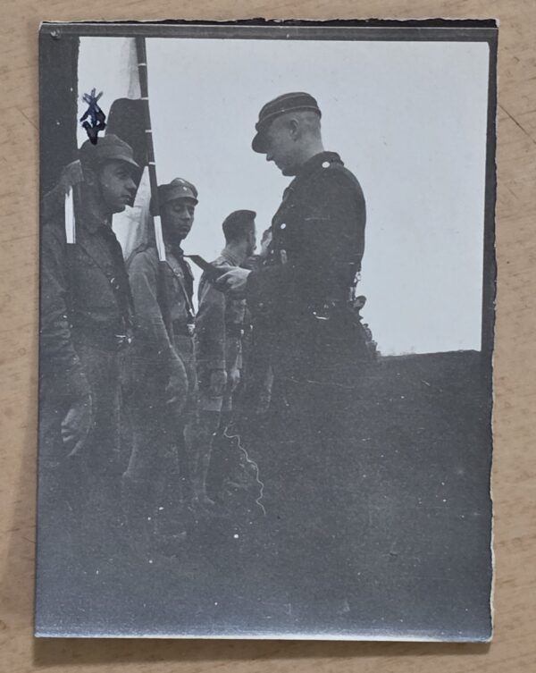 1936 Nazi German SA SS Ceremony Photo – Early Stormtroopers Flag Presentation