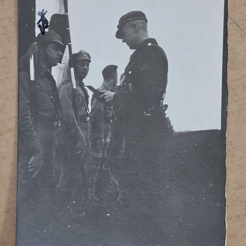20261011_144731 1936 Nazi German SA SS Ceremony Photo – Early Stormtroopers Flag Presentation