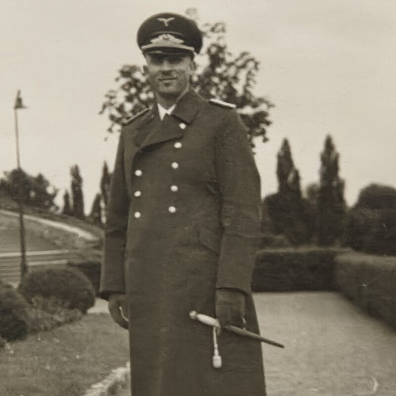 20261011_144918 WWII German Luftwaffe Officer Dagger Knife Greatcoat Uniform Military Photo WW2