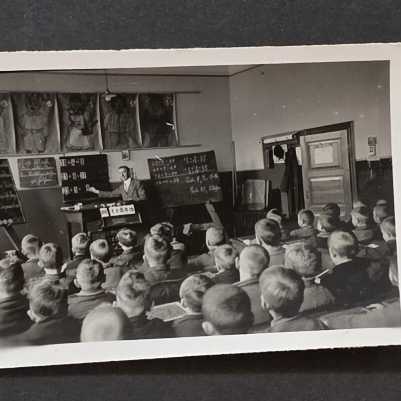 20261011_145027 WW2 Nazi German Third Reich HJ Hitler Youth Classroom photo w Teacher