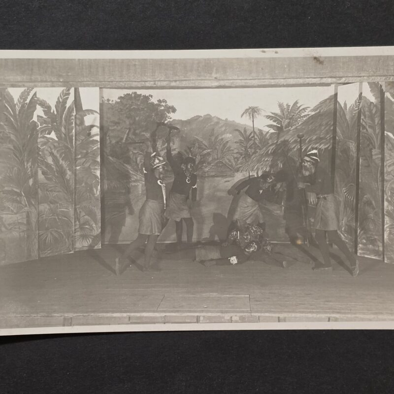 20261011_145744 Rare Original WWII Hitler Jugend HJ German Colonial Theater Blackface Performance Real Photo Postcard