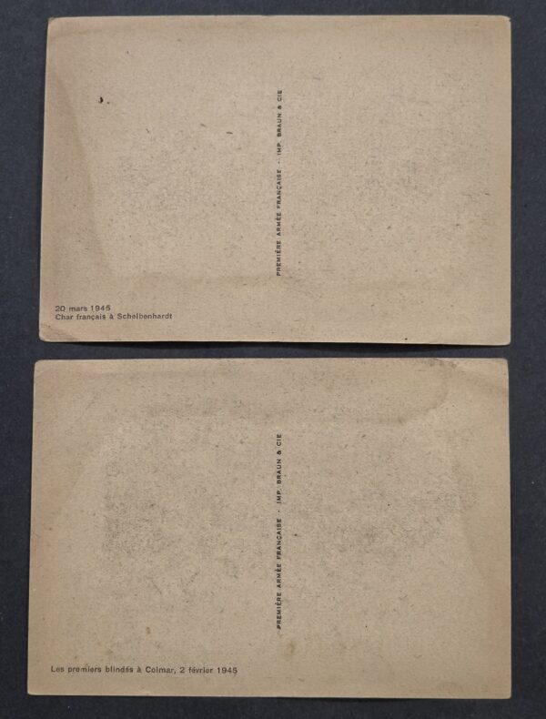 Final Days of WW2 WWII Germany French Army Tank Postcards 1945 Sherman ...