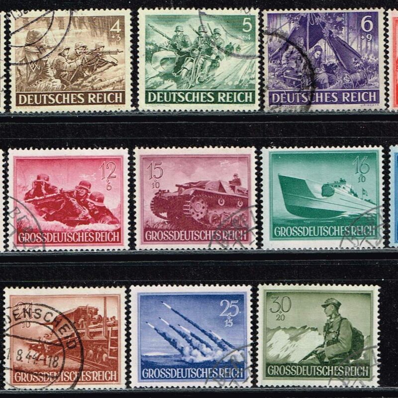 war3 WWII WW2 Nazi German Third Reich Era Stamp Set Military War Heroes 1944